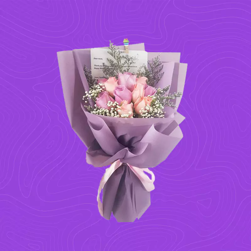 Purple-peace Flower bouquet Special gift for wedding & Anniversary